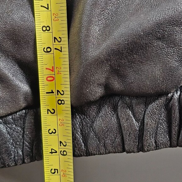 Andrew Marc Addition Geniune Leather Hoodie Jacket‎ Full Zip Brown Men's Medium - Picture 12 of 14